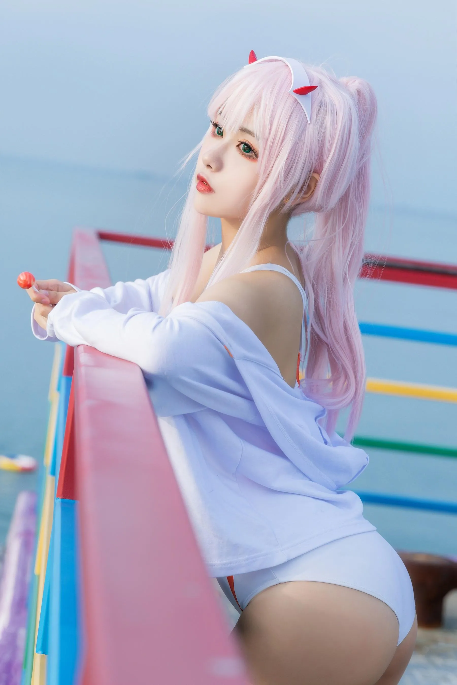 Momoko葵葵 – NO.36 DARLING in the FRANXX 02 泳装 兔女郎花嫁 [61P]插图1
